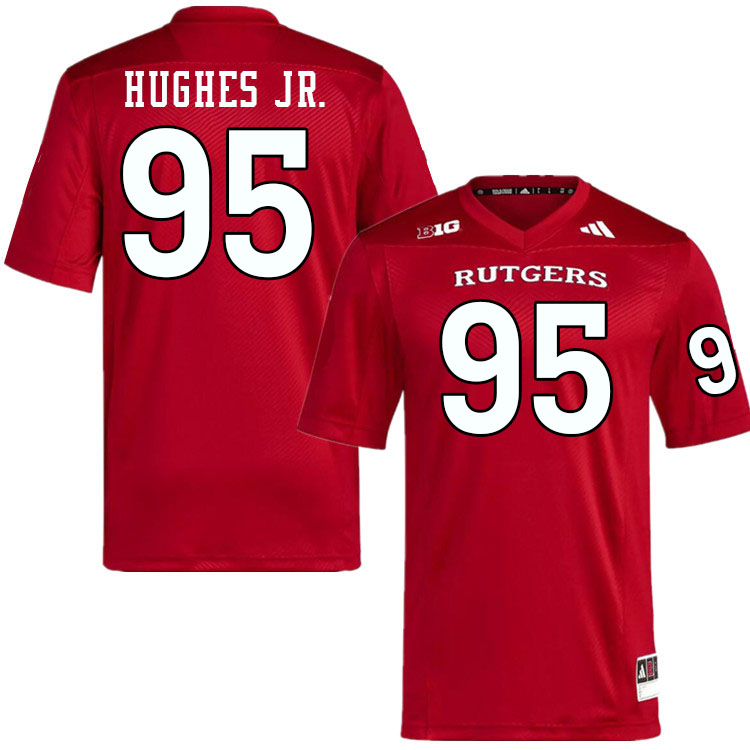 Men #95 Henry Hughes Jr. Rutgers Scarlet Knights 2024 College Football Jerseys Stitched-Scarlet